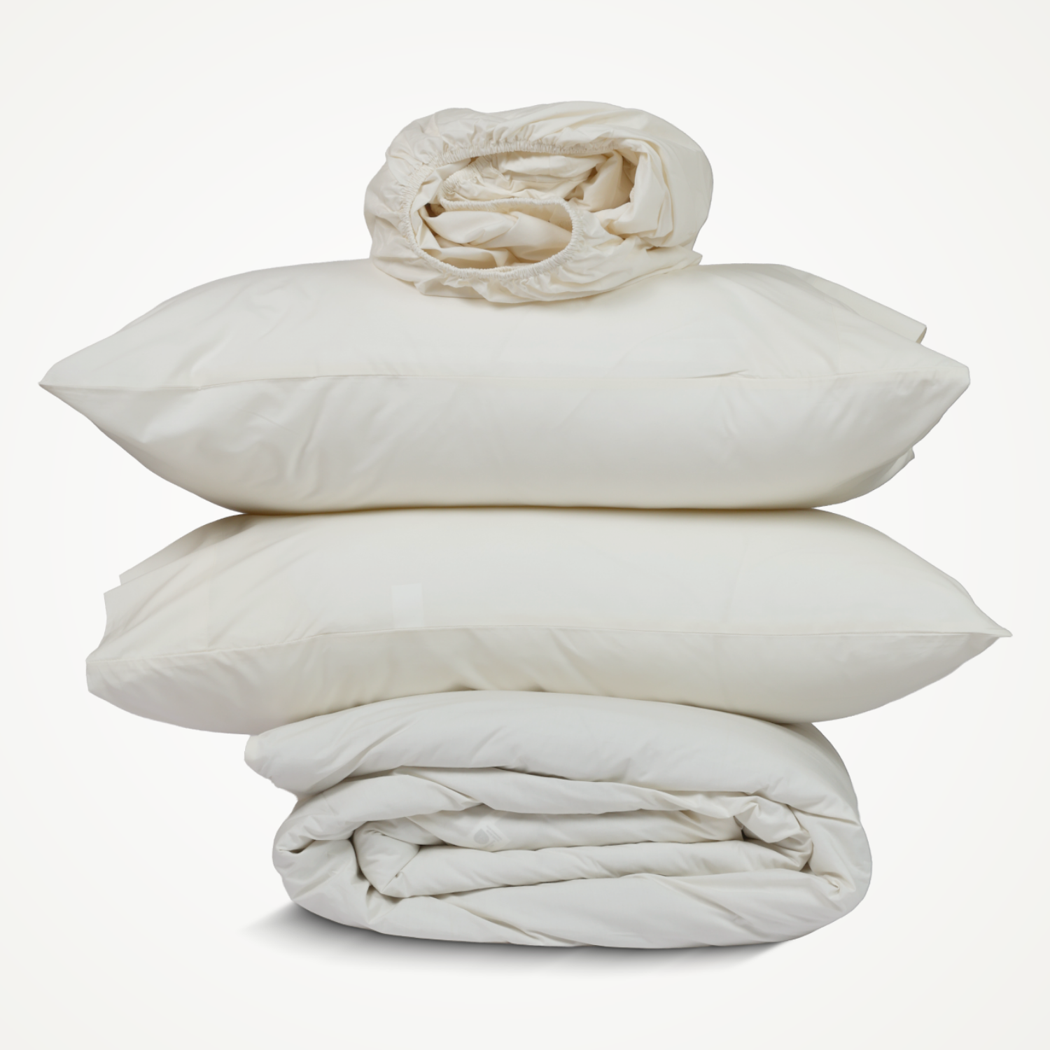 Ivory Crisp Cool Percale Duvet Set